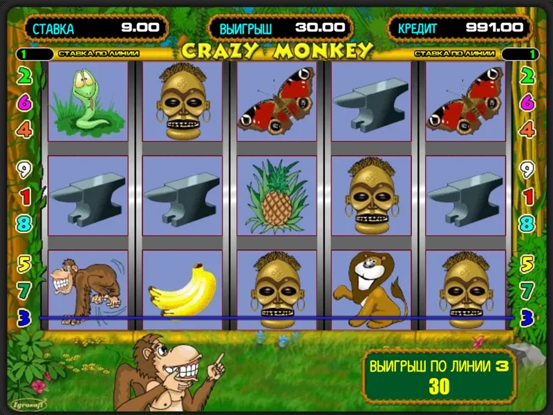 Игровой автомат Crazy Monkey бесплатно без регистрации